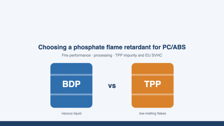 BDP против TPP в PC/ABS: Какой фосфатный антипирен купить??