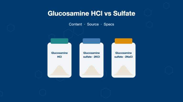 Glucosamine HCl vs Glucosamine Sulfate (2KCl or 2NaCl): A Buyer's Guide